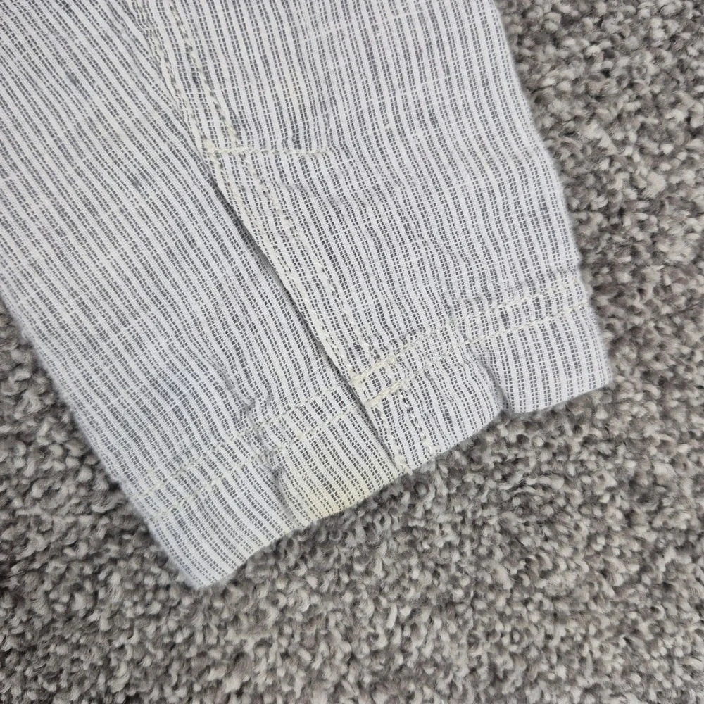 Eileen Fisher Blazer Womens XS Gray Pinstripe Hemp Organic Cotton Jacket
